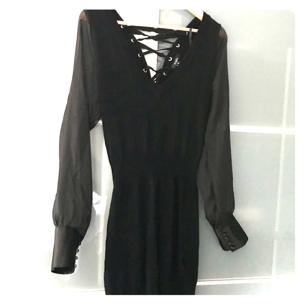 Black  long sleeved sweater dress